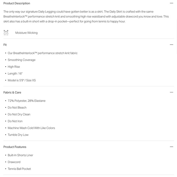 Vuori Black Athletic Skort with Built-In Shorts - Picture 5 of 8